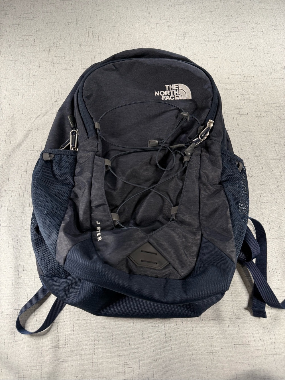 The North Face Men's Dark Navy Backpack with Bungee Front